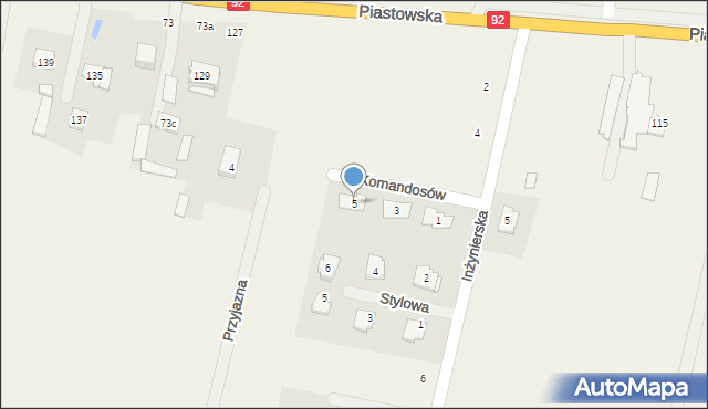 Wielgolas Duchnowski, Komandosów, 5, mapa Wielgolas Duchnowski