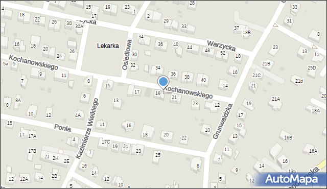 Wieliczka, Kochanowskiego Jana, 19A, mapa Wieliczka