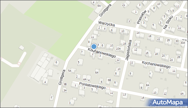 Wieliczka, Kochanowskiego Jana, 1A, mapa Wieliczka