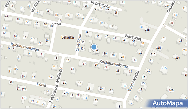 Wieliczka, Kochanowskiego Jana, 34A, mapa Wieliczka