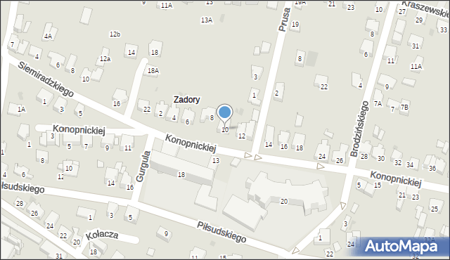 Wieliczka, Konopnickiej Marii, 10, mapa Wieliczka