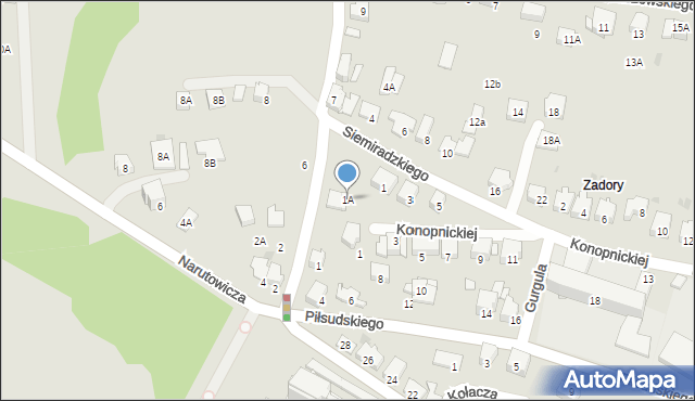 Wieliczka, Konopnickiej Marii, 1A, mapa Wieliczka