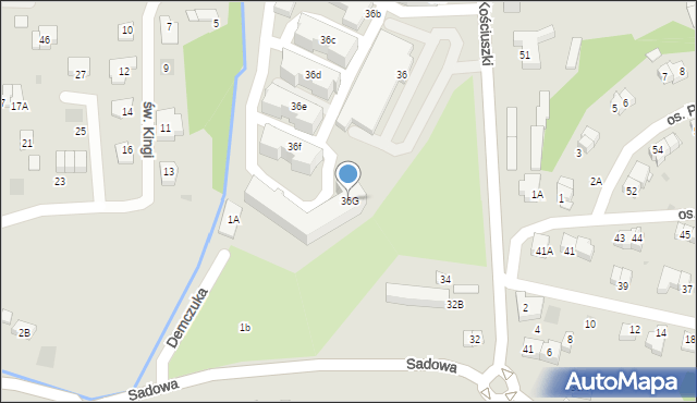 Wieliczka, Kościuszki Tadeusza, gen., 36G, mapa Wieliczka