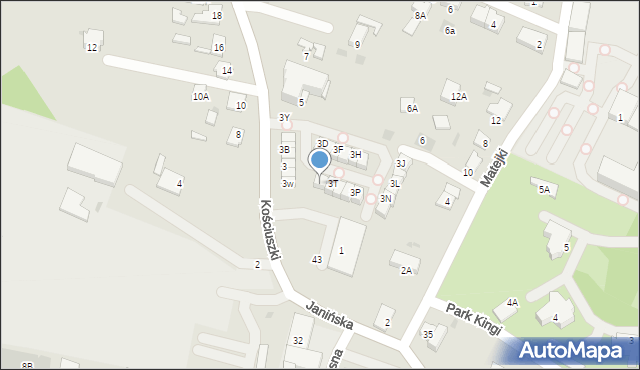 Wieliczka, Kościuszki Tadeusza, gen., 3C, mapa Wieliczka