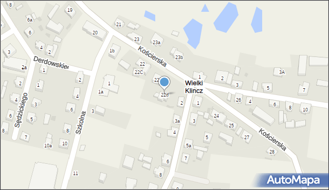 Wielki Klincz, Kościerska, 22d, mapa Wielki Klincz