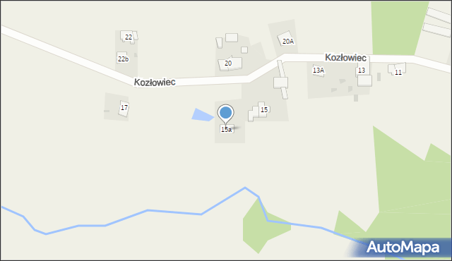 Wielki Komorsk, Kozłowiec, 15a, mapa Wielki Komorsk