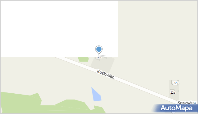 Wielki Komorsk, Kozłowiec, 22a, mapa Wielki Komorsk