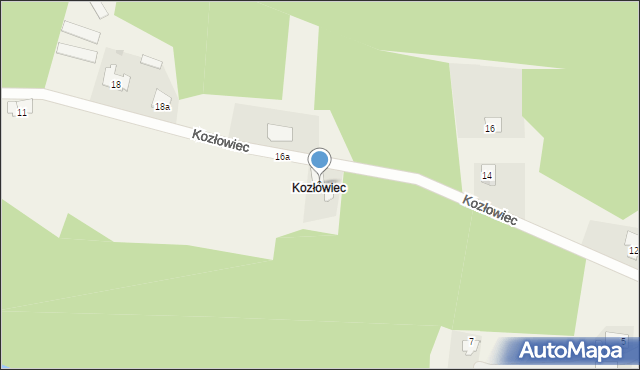 Wielki Komorsk, Kozłowiec, 9, mapa Wielki Komorsk