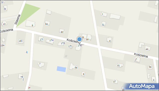 Wielogóra, Kościelna, 17E, mapa Wielogóra