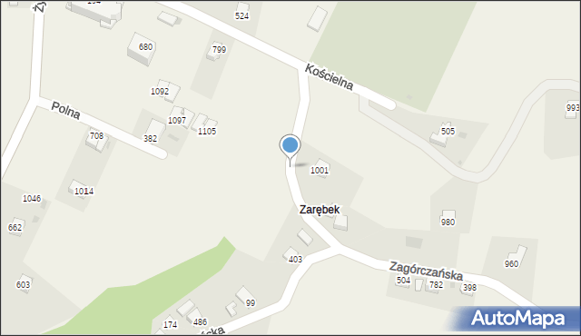 Wieprz, Kościelna, 993, mapa Wieprz