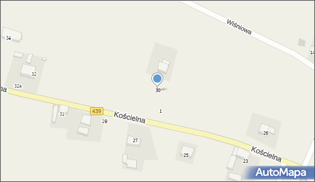 Wierzchowice, Kościelna, 30, mapa Wierzchowice