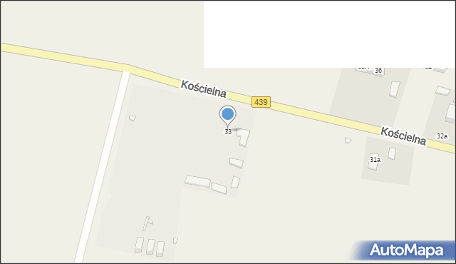 Wierzchowice, Kościelna, 33, mapa Wierzchowice