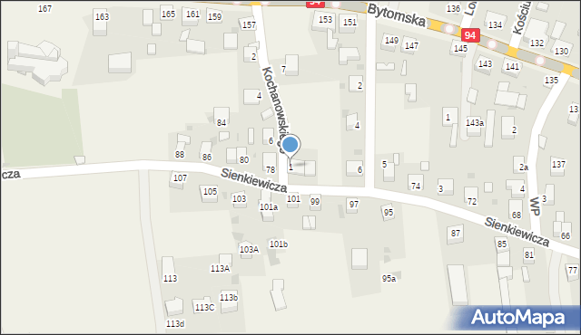 Wieszowa, Kochanowskiego Jana, 1, mapa Wieszowa