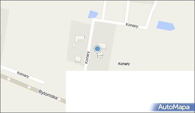 Wieszowa, Konary, 1, mapa Wieszowa