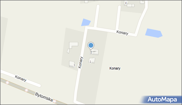 Wieszowa, Konary, 2, mapa Wieszowa