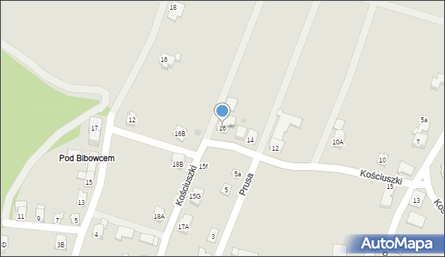 Wilamowice, Kościuszki Tadeusza, gen., 16, mapa Wilamowice