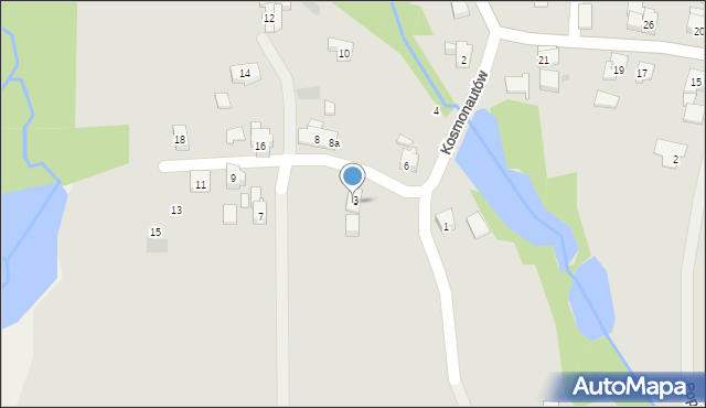 Wilamowice, Kosmonautów, 5, mapa Wilamowice