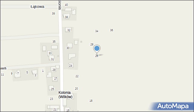 Wilków, Kolonia, 26, mapa Wilków