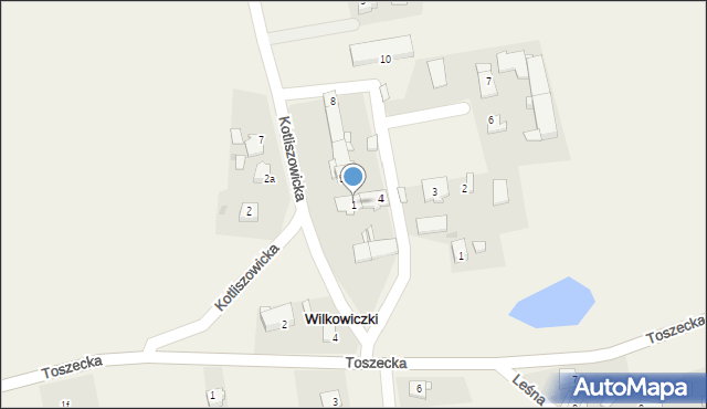 Wilkowiczki, Kotliszowicka, 1, mapa Wilkowiczki