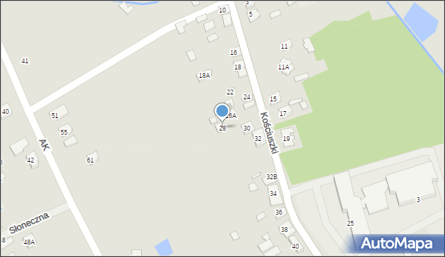 Wiskitki, Kościuszki Tadeusza, gen., 28, mapa Wiskitki