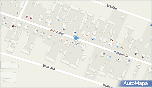 Wiśniew, Kościuszki Tadeusza, gen., 31A, mapa Wiśniew