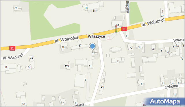 Witaszyce, Kolejowa, 1, mapa Witaszyce