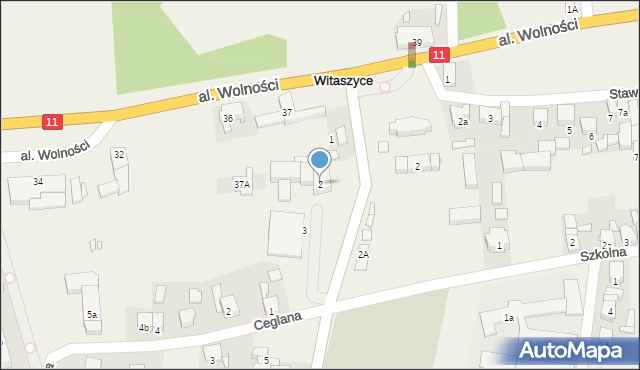 Witaszyce, Kolejowa, 2, mapa Witaszyce