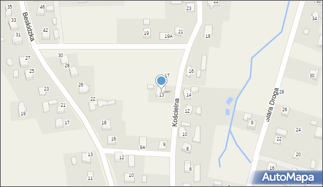 Witkowice, Kościelna, 15, mapa Witkowice