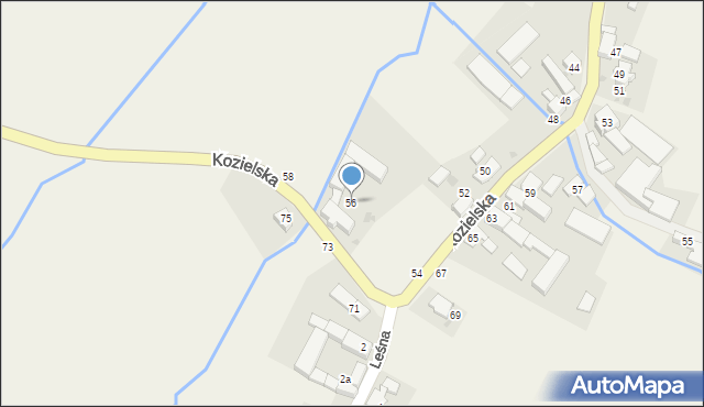 Witosławice, Kozielska, 56, mapa Witosławice