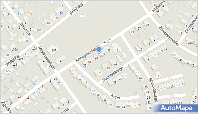Włocławek, Konopnickiej Marii, 43, mapa Włocławka