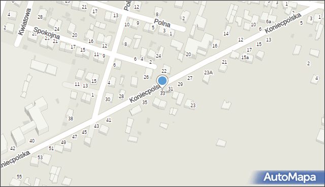 Włoszczowa, Koniecpolska, 33, mapa Włoszczowa