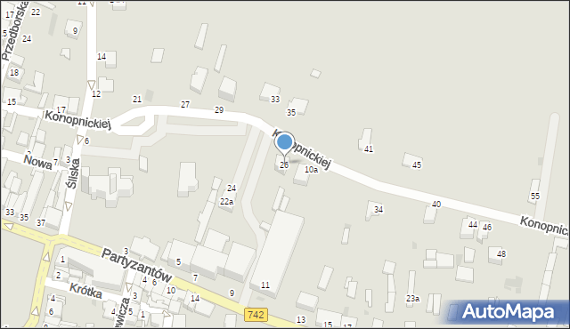 Włoszczowa, Konopnickiej Marii, 26, mapa Włoszczowa