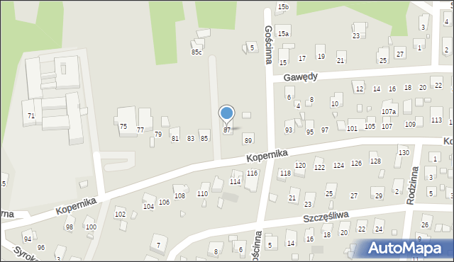 Wodzisław Śląski, Kopernika Mikołaja, 87, mapa Wodzisławia Śląskiego