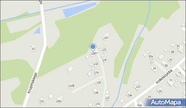 Wodzisław Śląski, Kokoszycka, 128, mapa Wodzisławia Śląskiego