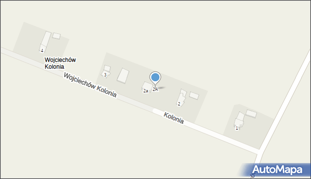 Wojciechów Kolonia, Kolonia, 2A, mapa Wojciechów Kolonia