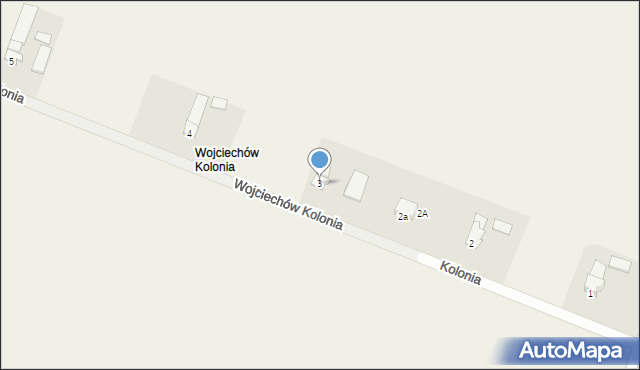 Wojciechów Kolonia, Kolonia, 3, mapa Wojciechów Kolonia