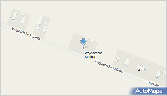 Wojciechów Kolonia, Kolonia, 4, mapa Wojciechów Kolonia