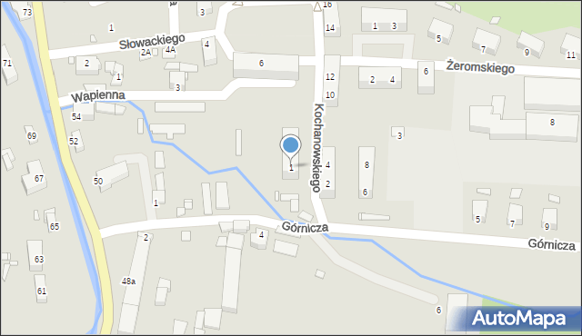 Wojcieszów, Kochanowskiego Jana, 1, mapa Wojcieszów