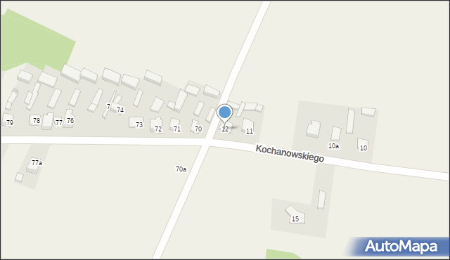 Wójcin, Kochanowskiego Jana, 12, mapa Wójcin