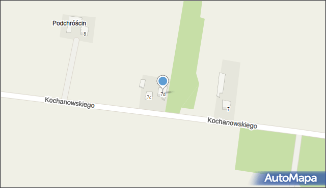 Wójcin, Kochanowskiego Jana, 7d, mapa Wójcin