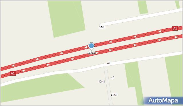 Wola Hankowska, Kościelna, 42/44, mapa Wola Hankowska