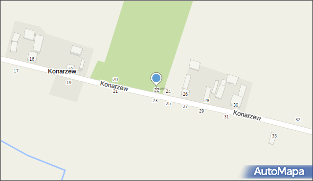 Wola Zbrożkowa, Konarzew, 22, mapa Wola Zbrożkowa