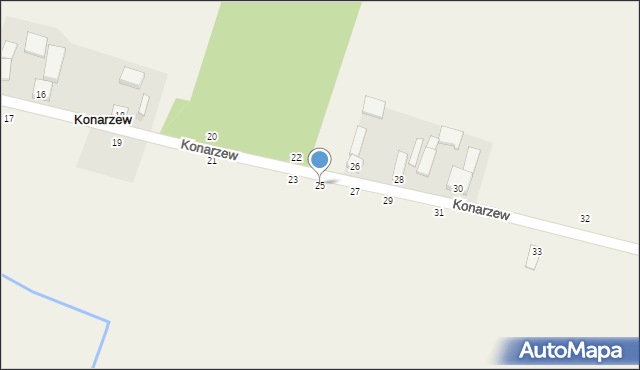 Wola Zbrożkowa, Konarzew, 25, mapa Wola Zbrożkowa