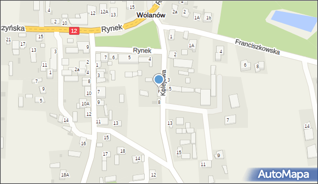 Wolanów, Kolejowa, 6, mapa Wolanów