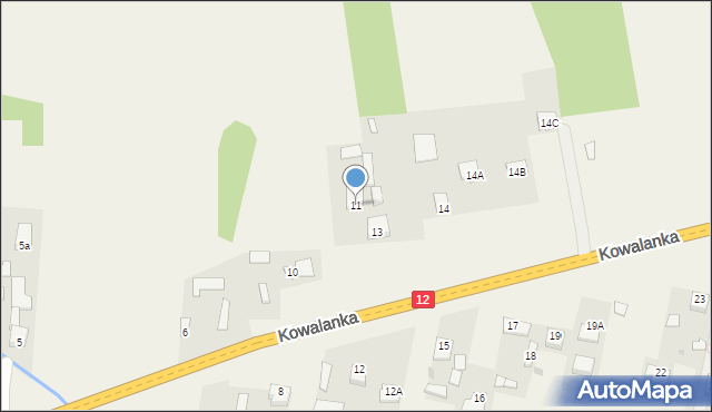 Wolanów, Kowalanka, 11, mapa Wolanów