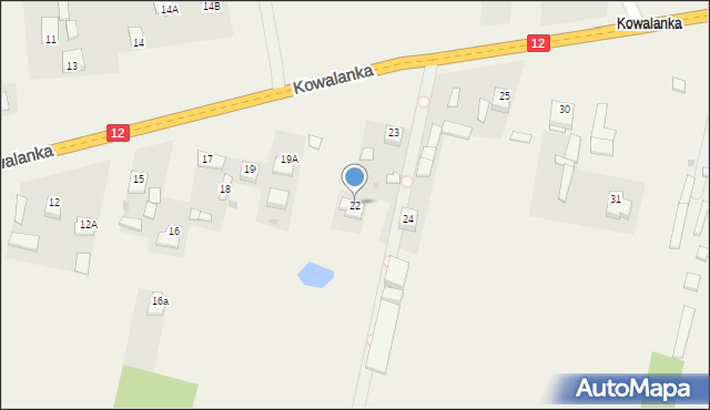 Wolanów, Kowalanka, 22, mapa Wolanów