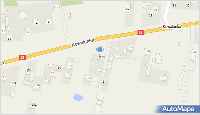 Wolanów, Kowalanka, 23, mapa Wolanów