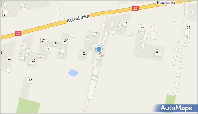 Wolanów, Kowalanka, 24, mapa Wolanów