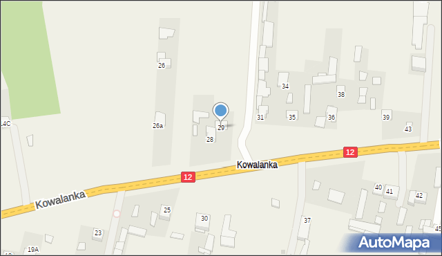 Wolanów, Kowalanka, 29, mapa Wolanów