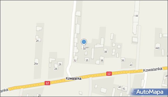 Wolanów, Kowalanka, 34, mapa Wolanów